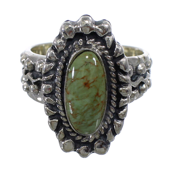 Turquoise Southwest Sterling Silver Ring Size 5-1/2 EX56335