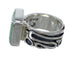 Southwestern Turquoise Inlay Sterling Silver Ring Size 7-1/4 AX55594