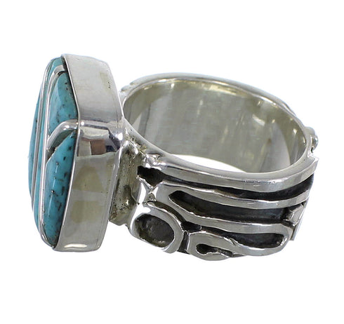 Sterling Silver And Turquoise Southwestern Ring Size 5-1/4 YX87709