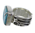 Sterling Silver Turquoise Inlay Jewelry Ring Size 5-1/4 AX55631