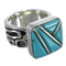 Authentic Sterling Silver And Turquoise Southwest Ring Size 5 YX87712