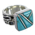 Authentic Sterling Silver And Turquoise Southwest Ring Size 5 YX87712