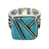 Authentic Sterling Silver And Turquoise Southwest Ring Size 5 YX87712