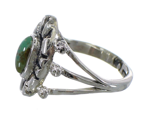 Turquoise Southwest Silver Ring Size 5-3/4 AX61199