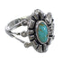 Turquoise Silver Jewelry Southwestern Ring Size 6-3/4 AX61451