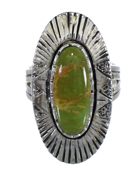 Authentic Sterling Silver And Tuquoise Ring Size 7-1/4 VX56893