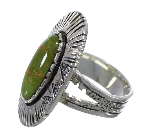 Authentic Sterling Silver And Tuquoise Ring Size 7-1/4 VX56893