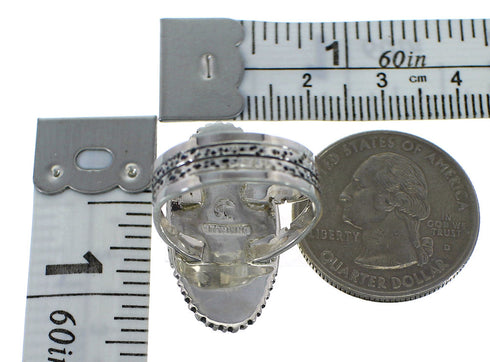 Authentic Sterling Silver And Tuquoise Ring Size 7-1/4 VX56893