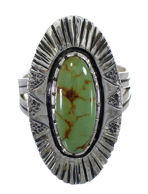Sterling Silver And Tuquoise Jewelry Ring Size 8-1/2 VX56895