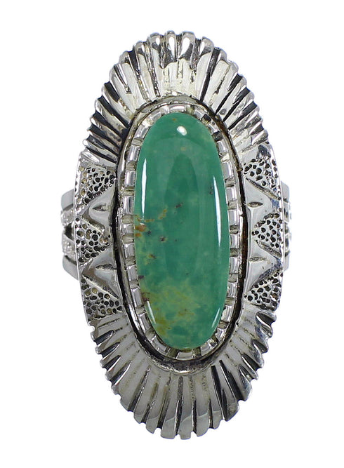 Southwestern Sterling Silver And Tuquoise Jewelry Ring Size 4-3/4 VX56899