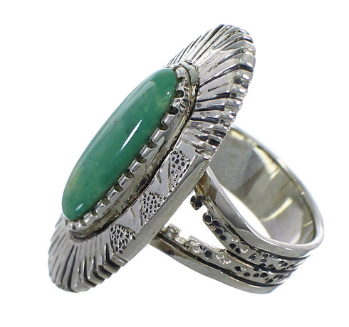 Southwestern Sterling Silver And Tuquoise Jewelry Ring Size 4-3/4 VX56899