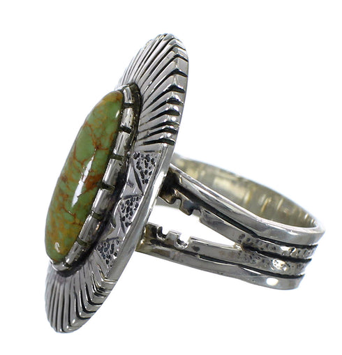 Turquoise And Genuine Sterling Silver Southwest Jewelry Ring Size 6-1/4 VX56916