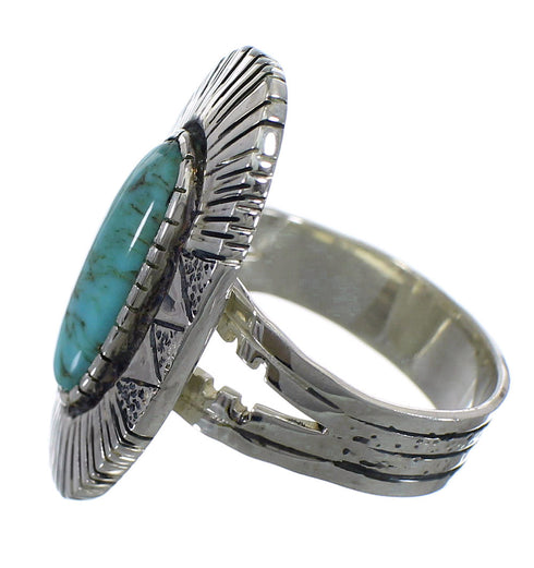 Authentic Sterling Silver Turquoise Southwestern Ring Size 4-3/4 VX56957