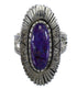 Authentic Sterling Silver Magenta Turquoise Southwest Ring Size 6-1/2 VX57005