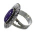 Genuine Sterling Silver And Magenta Turquoise Ring Size 5-1/4 VX56990