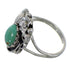Genuine Sterling Silver And Turquoise Flower Southwest Ring Size 4-3/4 VX57143