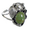 Turquoise Southwestern Sterling Silver Flower Ring Size 7-1/2 QX80924
