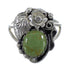 Turquoise Southwestern Sterling Silver Flower Ring Size 7-1/2 QX80924