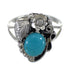 Turquoise And Silver Flower Southwestern Ring Size 7-1/2 WX79172