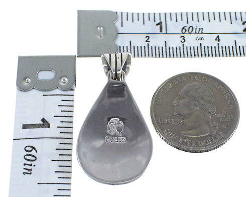 Turquoise And Silver Eagle Pendant RX54464