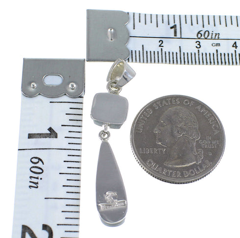 Turquoise And Opal Inlay Sterling Silver Pendant RX54498