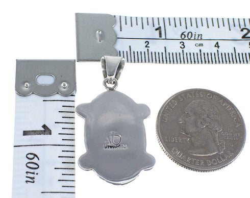 Southwest Multicolor Inlay And Sterling Silver Slide Pendant Jewelry VX55001