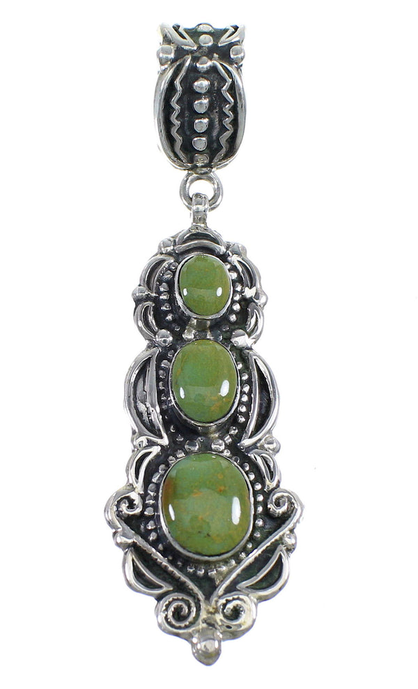 Turquoise And Sterling Silver Southwest Pendant Jewelry VX55003