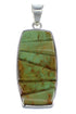 Southwestern Sterling Silver And Turquoise Inlay Slide Pendant Jewelry VX55051