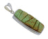 Southwestern Sterling Silver And Turquoise Inlay Slide Pendant Jewelry VX55051