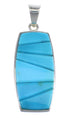 Turquoise And Genuine Sterling Silver Southwest Slide Pendant Jewelry VX55062