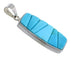 Turquoise And Genuine Sterling Silver Southwest Slide Pendant Jewelry VX55062
