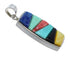 Sterling Silver Multicolor Southwest Slide Pendant Jewelry VX55069