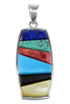 Authentic Sterling Silver Multicolor Slide Pendant Jewelry VX55093