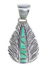 Southwest Turquoise And Silver Feather Pendant Jewelry RX54512