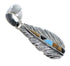 Sterling Silver Multicolor Feather Pendant Jewelry RX54516