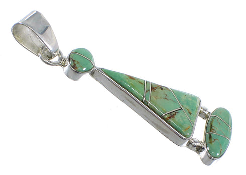 Sterling Silver And Turquoise Southwest Pendant RX54553