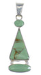Genuine Sterling Silver And Turquoise Inlay Pendant RX54558