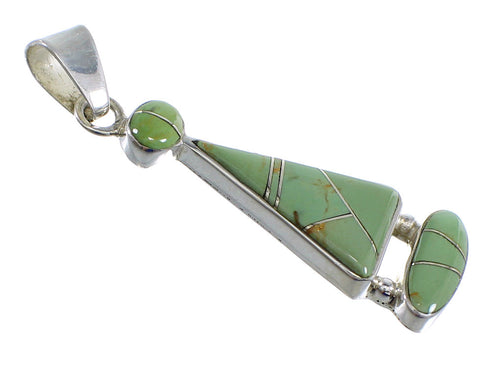 Genuine Sterling Silver And Turquoise Southwest Pendant RX54559