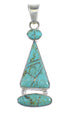 Southwestern Silver And Turquoise Pendant RX54571