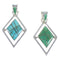 Silver And Southwest Turquoise Reversible Pendant RX54632