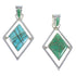 Silver And Southwest Turquoise Reversible Pendant RX54632