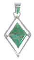 Silver And Southwest Turquoise Reversible Pendant RX54632