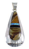Multicolor Authentic Sterling Silver Southwest Pendant RX54295