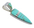 Turquoise Southwestern Silver Slide Pendant RX54296