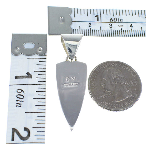 Turquoise Southwestern Silver Slide Pendant RX54296