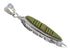 Genuine Sterling Silver And Turquoise Feather Southwestern Pendant VX55106