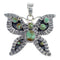 Southwest Sterling Silver And Turquoise Butterfly Pendant VX55128