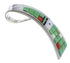 Southwest Sterling Silver Multicolor Sun Pendant VX55141