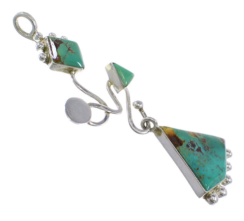 Southwest Silver And Turquoise Pendant WX57867