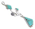 Southwest Turquoise And Genuine Sterling Silver Slide Pendant WX57880